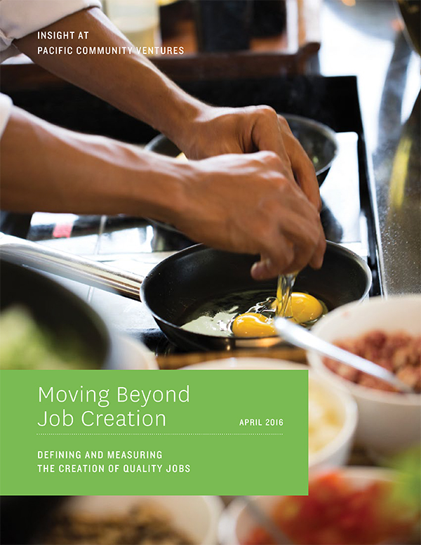 Defining and Measuring The Creation of Quality Jobs